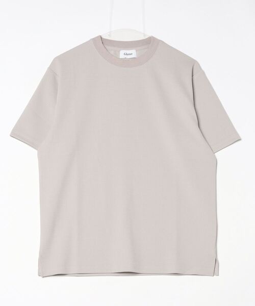 GLOSTER(グロスター)の「【GLOSTER/グロスター】ふくれジャガード クルーネックTシャツ(Tシャツ/カットソー・メンズ・グレイッシュベージュ/ホワイト/ネイビー・S/M/L)」の4枚目の写真