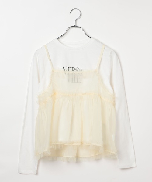 GLOBAL WORK（グローバルワーク）の「シアーキャミセット/AND YUA ANY/100680（キャミソール・キッズ・アイボリー/ブラック・150cm/160cm）」の18枚目の写真