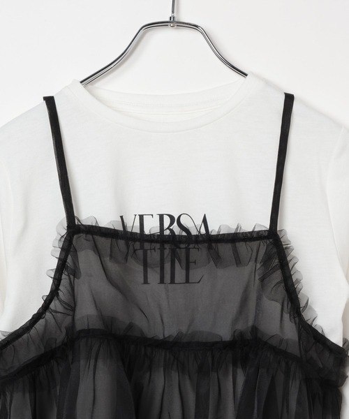 GLOBAL WORK（グローバルワーク）の「シアーキャミセット/AND YUA ANY/100680（キャミソール・キッズ・アイボリー/ブラック・150cm/160cm）」の16枚目の写真
