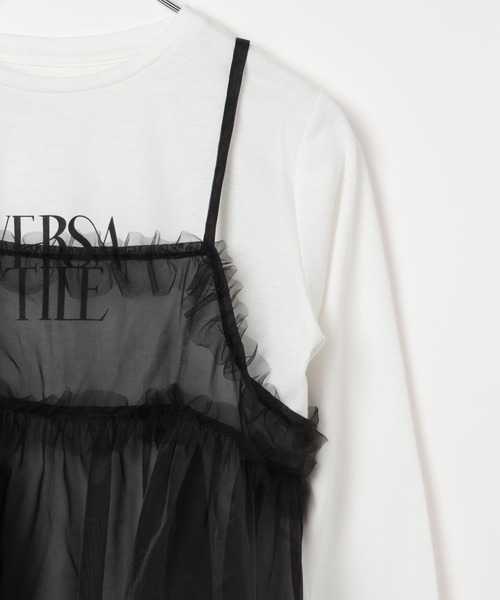 GLOBAL WORK（グローバルワーク）の「シアーキャミセット/AND YUA ANY/100680（キャミソール・キッズ・アイボリー/ブラック・150cm/160cm）」の15枚目の写真