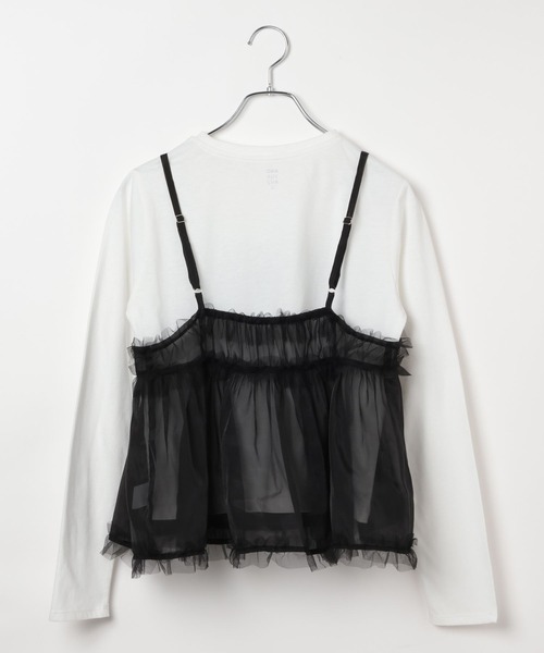 GLOBAL WORK（グローバルワーク）の「シアーキャミセット/AND YUA ANY/100680（キャミソール・キッズ・アイボリー/ブラック・150cm/160cm）」の13枚目の写真