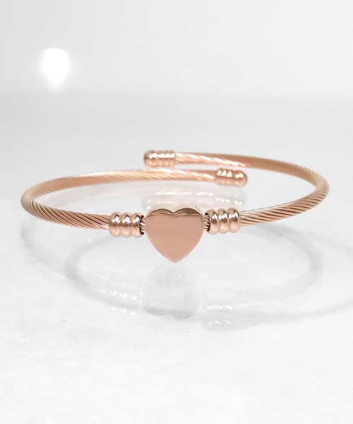 blackdia ocean（ブラックダイヤオーシャン）の「blackdia ocean ハートワイヤーバングル（バングル/リストバンド・レディース・シルバー/ピンクゴールド/ゴールド・FREE）」の3枚目の写真