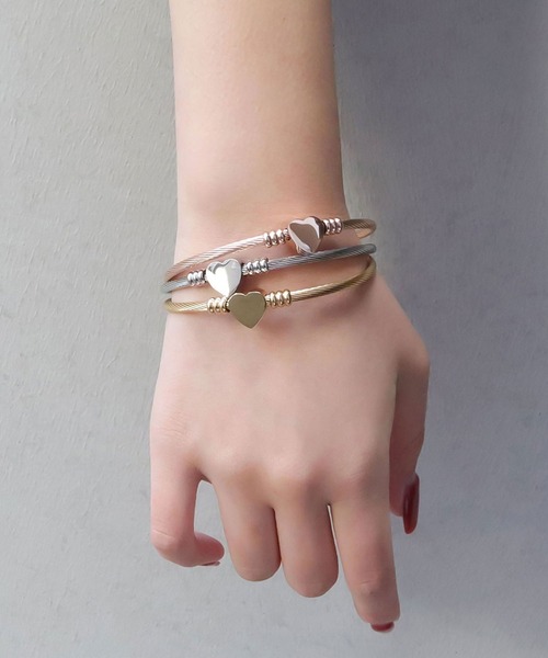 blackdia ocean（ブラックダイヤオーシャン）の「blackdia ocean ハートワイヤーバングル（バングル/リストバンド・レディース・シルバー/ピンクゴールド/ゴールド・FREE）」の8枚目の写真