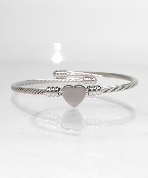 blackdia ocean（ブラックダイヤオーシャン）の「blackdia ocean ハートワイヤーバングル（バングル/リストバンド・レディース・シルバー/ピンクゴールド/ゴールド・FREE）」の6枚目の写真