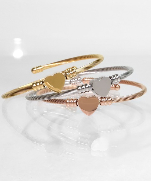 blackdia ocean（ブラックダイヤオーシャン）の「blackdia ocean ハートワイヤーバングル（バングル/リストバンド・レディース・シルバー/ピンクゴールド/ゴールド・FREE）」の7枚目の写真