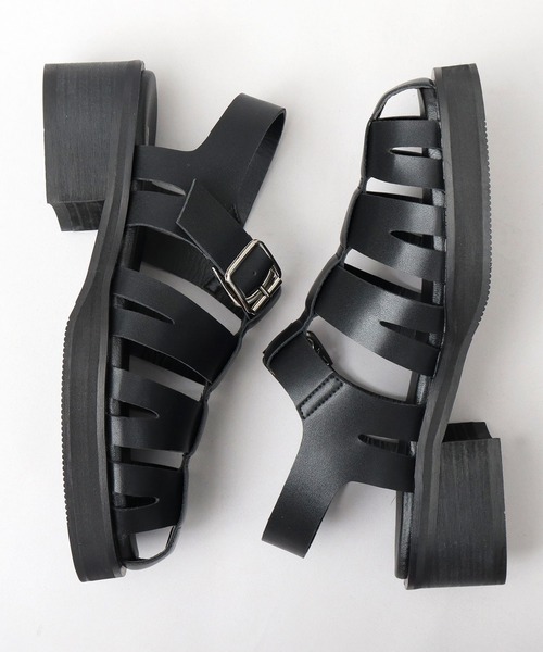 glabella(グラベラ)の「スクエアトゥ ハイヒール グルカサンダル(サンダル・メンズ・ブラック・S/M/L)」の8枚目の写真