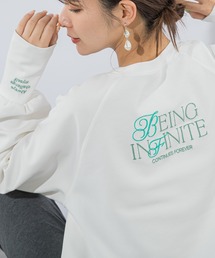 【大人カジュアル】刺繍ダンボールプルオーバー《洗濯機で洗える》