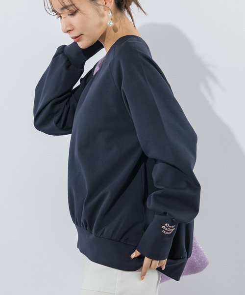 VICKY（ビッキー）の「【大人カジュアル】刺繍ダンボールプルオーバー《洗濯機で洗える》（スウェット・レディース・オフホワイト/ネイビー/グレー・M）」の11枚目の写真