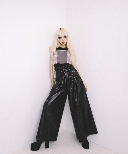 ANNA SUI NYC（アナ スイ エヌ ワイ シー）の「ANNA SUI NYC チュールサイドリボンビスチェ（キャミソール・レディース・ピンク/ブルー/ブラック/パープル・FREE）」の6枚目の写真