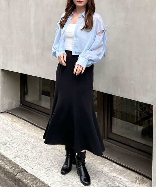 INGNI（イング）の「ストレッチマーメイドスカート（スカート・レディース・ブラック/アイボリー・FREE）」の21枚目の写真