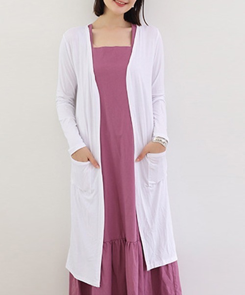 Miniministore(ミニミニストア)の「無地 サマーカーディガン レディース夏服(カーディガン/ボレロ・レディース・ライトグレー/ダークグレー/ネイビー/ローズ/ブラック/ライトピンク/ピンク/ホワイト/ロイヤルブルー・FREE)」の1枚目の写真