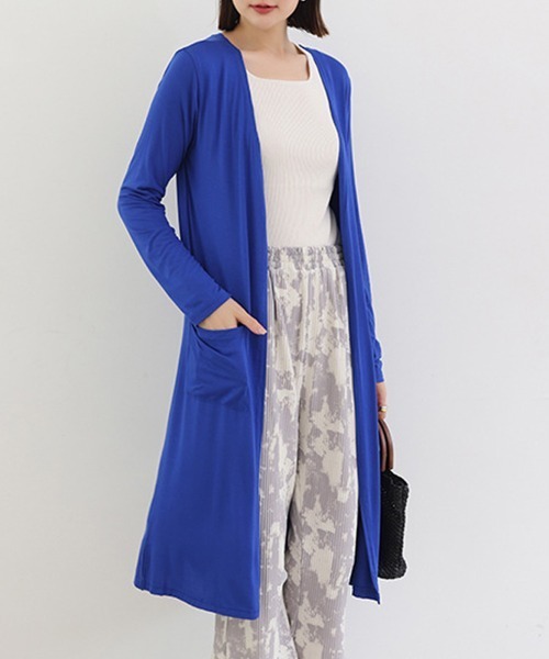 Miniministore(ミニミニストア)の「無地 サマーカーディガン レディース夏服(カーディガン/ボレロ・レディース・ライトグレー/ダークグレー/ネイビー/ローズ/ブラック/ライトピンク/ピンク/ホワイト/ロイヤルブルー・FREE)」の6枚目の写真