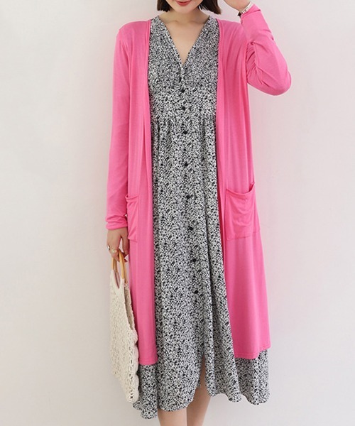 Miniministore(ミニミニストア)の「無地 サマーカーディガン レディース夏服(カーディガン/ボレロ・レディース・ライトグレー/ダークグレー/ネイビー/ローズ/ブラック/ライトピンク/ピンク/ホワイト/ロイヤルブルー・FREE)」の7枚目の写真