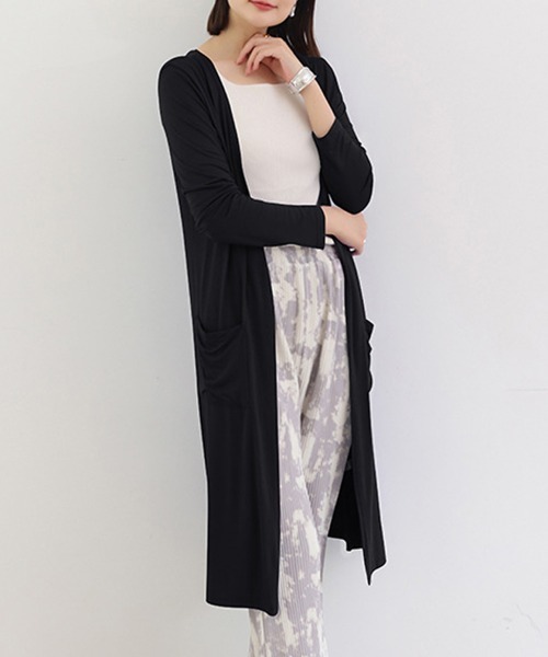 Miniministore(ミニミニストア)の「無地 サマーカーディガン レディース夏服(カーディガン/ボレロ・レディース・ライトグレー/ダークグレー/ネイビー/ローズ/ブラック/ライトピンク/ピンク/ホワイト/ロイヤルブルー・FREE)」の2枚目の写真