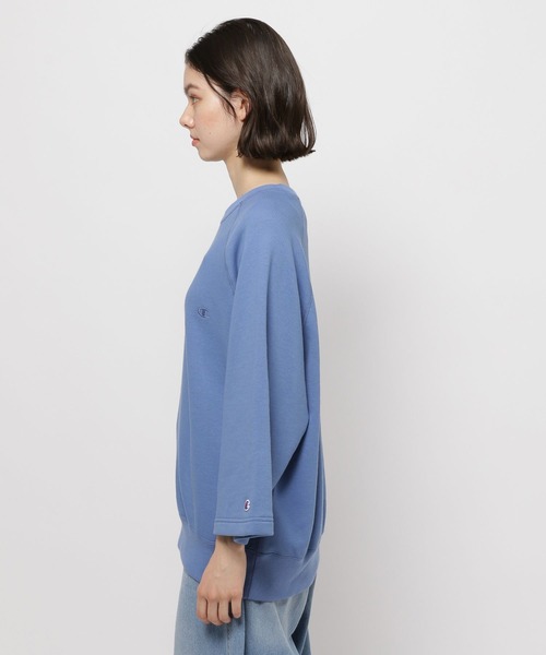 Champion(チャンピオン)の「【Champion(チャンピオン)】裏毛クルー6分丈Tシャツ(Tシャツ/カットソー・レディース・サックスブルー/グレー/ナチュラル・LARGE/MEDIUM)」の19枚目の写真