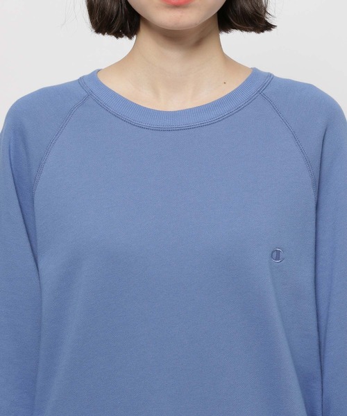 Champion(チャンピオン)の「【Champion(チャンピオン)】裏毛クルー6分丈Tシャツ(Tシャツ/カットソー・レディース・サックスブルー/グレー/ナチュラル・LARGE/MEDIUM)」の22枚目の写真