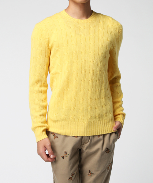 POLO RALPH LAUREN（ポロ ラルフ ローレン）の「ケーブルニット カシミヤ セーター（ニット/セーター・メンズ・グレー/ブラック/ブルー/グリーン/パープル/イエロー・LARGE/SMALL/MEDIUM/X-SMALL）」の15枚目の写真