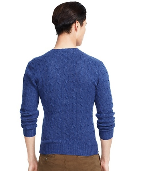 POLO RALPH LAUREN（ポロ ラルフ ローレン）の「ケーブルニット カシミヤ セーター（ニット/セーター・メンズ・グレー/ブラック/ブルー/グリーン/パープル/イエロー・LARGE/SMALL/MEDIUM/X-SMALL）」の16枚目の写真