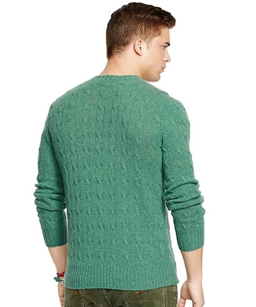 POLO RALPH LAUREN（ポロ ラルフ ローレン）の「ケーブルニット カシミヤ セーター（ニット/セーター・メンズ・グレー/ブラック/ブルー/グリーン/パープル/イエロー・LARGE/SMALL/MEDIUM/X-SMALL）」の20枚目の写真