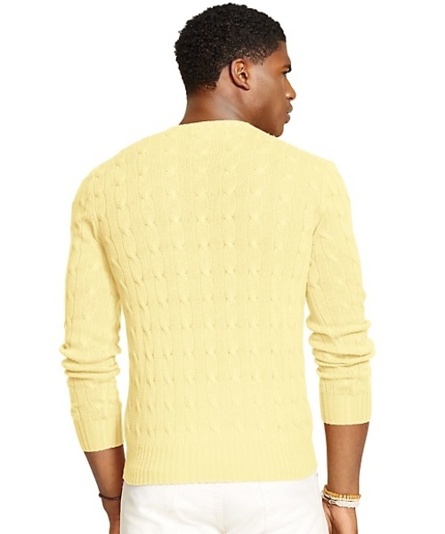 POLO RALPH LAUREN（ポロ ラルフ ローレン）の「ケーブルニット カシミヤ セーター（ニット/セーター・メンズ・グレー/ブラック/ブルー/グリーン/パープル/イエロー・LARGE/SMALL/MEDIUM/X-SMALL）」の19枚目の写真