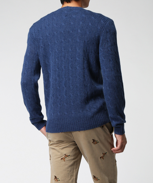 POLO RALPH LAUREN（ポロ ラルフ ローレン）の「ケーブルニット カシミヤ セーター（ニット/セーター・メンズ・グレー/ブラック/ブルー/グリーン/パープル/イエロー・LARGE/SMALL/MEDIUM/X-SMALL）」の17枚目の写真
