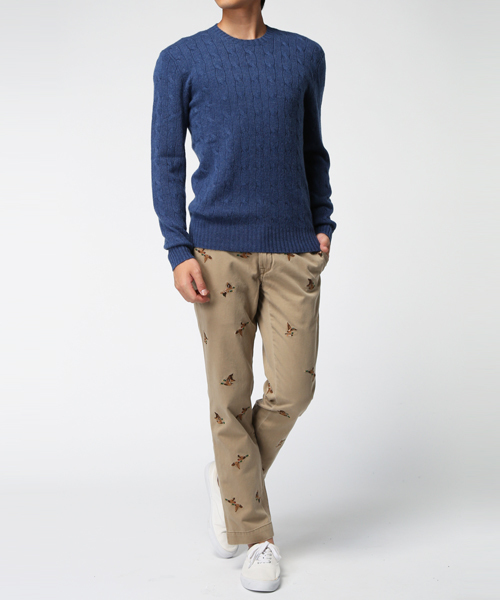 POLO RALPH LAUREN（ポロ ラルフ ローレン）の「ケーブルニット カシミヤ セーター（ニット/セーター・メンズ・グレー/ブラック/ブルー/グリーン/パープル/イエロー・LARGE/SMALL/MEDIUM/X-SMALL）」の9枚目の写真