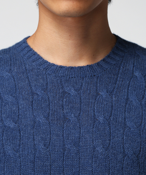 POLO RALPH LAUREN（ポロ ラルフ ローレン）の「ケーブルニット カシミヤ セーター（ニット/セーター・メンズ・グレー/ブラック/ブルー/グリーン/パープル/イエロー・LARGE/SMALL/MEDIUM/X-SMALL）」の10枚目の写真