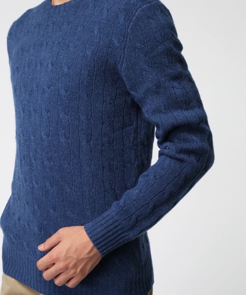 POLO RALPH LAUREN（ポロ ラルフ ローレン）の「ケーブルニット カシミヤ セーター（ニット/セーター・メンズ・グレー/ブラック/ブルー/グリーン/パープル/イエロー・LARGE/SMALL/MEDIUM/X-SMALL）」の11枚目の写真