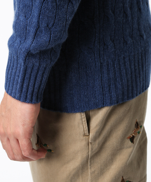 POLO RALPH LAUREN（ポロ ラルフ ローレン）の「ケーブルニット カシミヤ セーター（ニット/セーター・メンズ・グレー/ブラック/ブルー/グリーン/パープル/イエロー・LARGE/SMALL/MEDIUM/X-SMALL）」の12枚目の写真