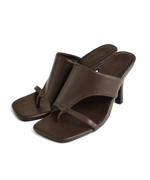 Re:EDIT（リエディ）の「[大きいサイズ有]アシンメトリースクエアトゥトングサンダル（サンダル・レディース・ブラック/アイボリー/ベージュ/ブラウン・SMALL/MEDIUM/LARGE/X-LARGE/XX-LARGE）」の20枚目の写真