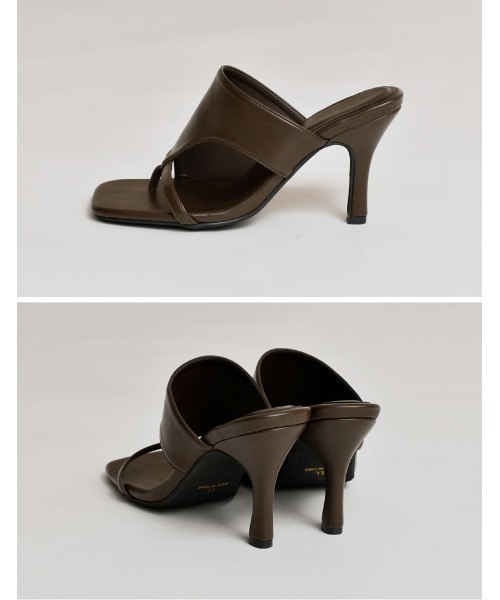 Re:EDIT（リエディ）の「[大きいサイズ有]アシンメトリースクエアトゥトングサンダル（サンダル・レディース・ブラック/アイボリー/ベージュ/ブラウン・SMALL/MEDIUM/LARGE/X-LARGE/XX-LARGE）」の18枚目の写真