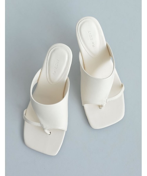 Re:EDIT（リエディ）の「[大きいサイズ有]アシンメトリースクエアトゥトングサンダル（サンダル・レディース・ブラック/アイボリー/ベージュ/ブラウン・SMALL/MEDIUM/LARGE/X-LARGE/XX-LARGE）」の22枚目の写真