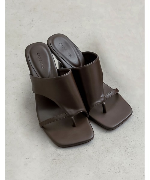 Re:EDIT（リエディ）の「[大きいサイズ有]アシンメトリースクエアトゥトングサンダル（サンダル・レディース・ブラック/アイボリー/ベージュ/ブラウン・SMALL/MEDIUM/LARGE/X-LARGE/XX-LARGE）」の12枚目の写真