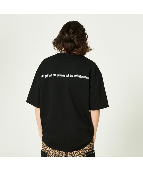 FLASH PACKER フラッシュパッカー ビックシルエット 異素材 レオパード柄ポケット Tシャツ XMPT-PKT（Tシャツ/カットソー）｜FLASH PACKER（フラッシュパッカー）