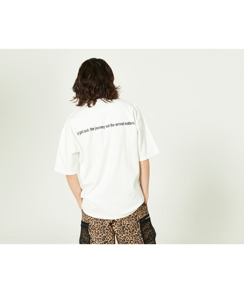 FLASH PACKER フラッシュパッカー ビックシルエット 異素材 レオパード柄ポケット Tシャツ XMPT-PKT（Tシャツ/カットソー）｜FLASH PACKER（フラッシュパッカー）