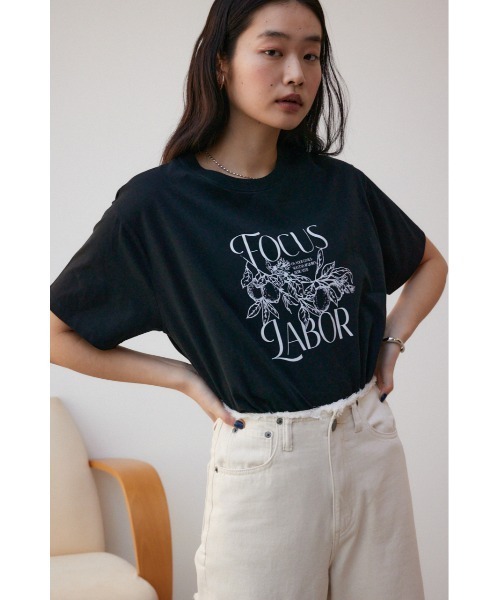 AZUL by moussy(アズールバイマウジー)の「フルーツTシャツ(Tシャツ/カットソー・レディース・ブラック/オフホワイト/杢グレー・FREE)」の15枚目の写真