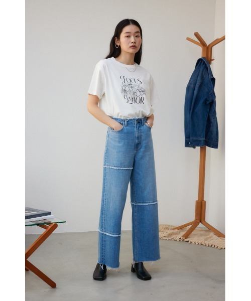AZUL by moussy(アズールバイマウジー)の「フルーツTシャツ(Tシャツ/カットソー・レディース・ブラック/オフホワイト/杢グレー・FREE)」の6枚目の写真