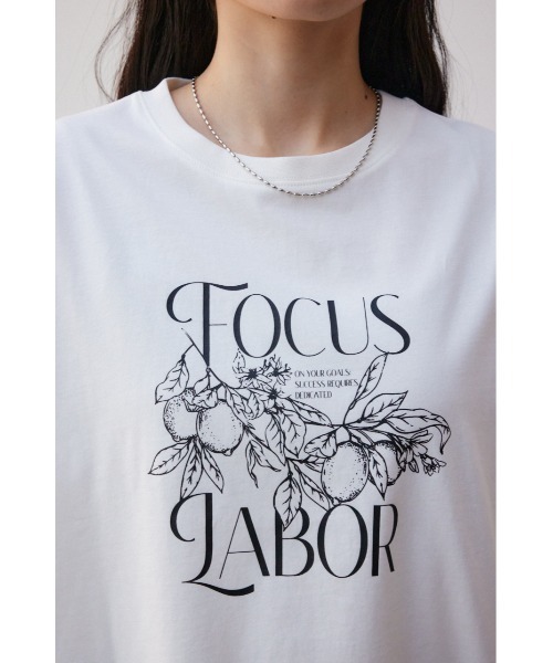 AZUL by moussy(アズールバイマウジー)の「フルーツTシャツ(Tシャツ/カットソー・レディース・ブラック/オフホワイト/杢グレー・FREE)」の10枚目の写真