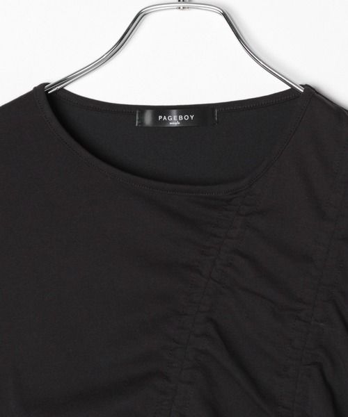 PAGEBOY（ページボーイ）の「マルチドロストトップス（Tシャツ/カットソー・レディース・ブラック/ホワイト・FREE）」の9枚目の写真