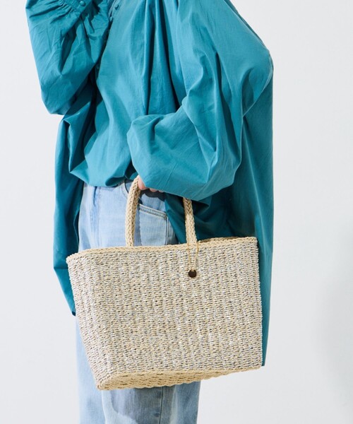 FREAK'S STORE(フリークスストア)の「限定展開 FS チャーム 付き ペーパー ラメ ハンドバッグ(かごバッグ)(かごバッグ・レディース・ゴールド/ブラック/シルバー・ONE SIZE)」の9枚目の写真