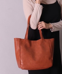 Legato Largo | (LF)【Legato Largo】5ポケット フェイクレザー シンプル トートバッグ(トートバッグ)