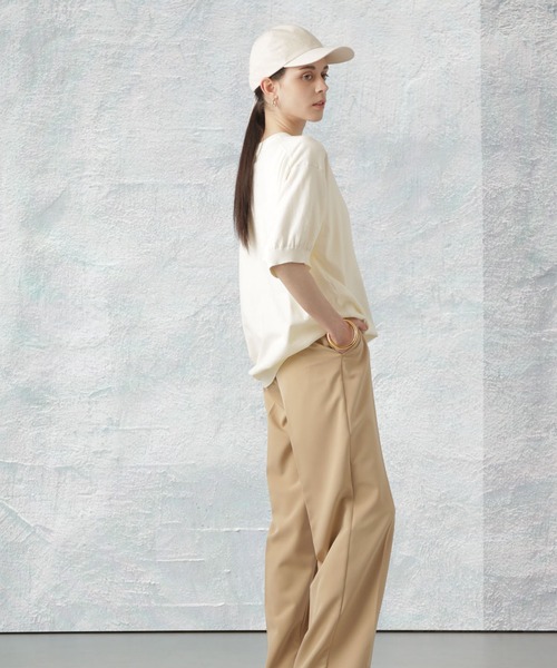 Apo(s)ture(アポスチャー)の「RITA-004/ダブルクロスフルレングスストレートパンツ(その他パンツ・レディース・ベージュ/ブラック/グレー/ブルー・XS/S/XL/M/L)」の9枚目の写真