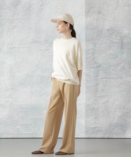 Apo(s)ture(アポスチャー)の「RITA-004/ダブルクロスフルレングスストレートパンツ(その他パンツ・レディース・ベージュ/ブラック/グレー/ブルー・XS/S/XL/M/L)」の10枚目の写真