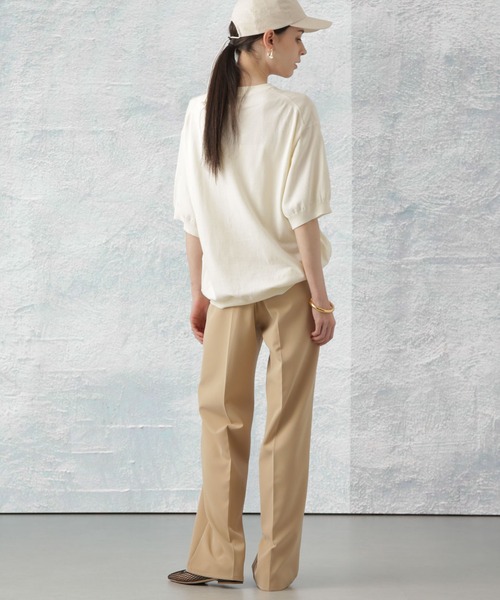 Apo(s)ture(アポスチャー)の「RITA-004/ダブルクロスフルレングスストレートパンツ(その他パンツ・レディース・ベージュ/ブラック/グレー/ブルー・XS/S/XL/M/L)」の11枚目の写真
