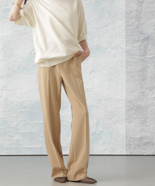 Apo(s)ture(アポスチャー)の「RITA-004/ダブルクロスフルレングスストレートパンツ(その他パンツ・レディース・ベージュ/ブラック/グレー/ブルー・XS/S/XL/M/L)」の5枚目の写真