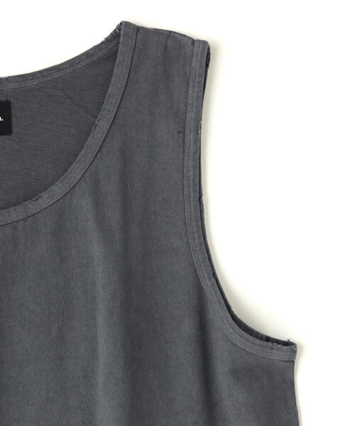 DANKE SCHON（ダンケシェーン）の「【WEB&DEPOT限定】DankeSchon/ダンケシェーン/活性染 ポケットS/S Tee（タンクトップ・メンズ・ブラック/ベージュ・L/M）」の6枚目の写真