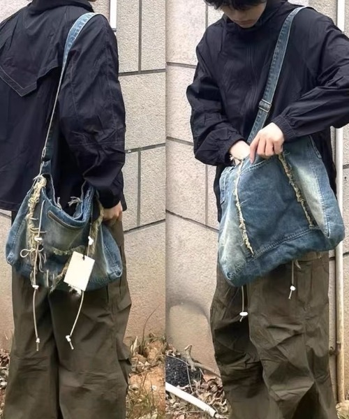 A'GEM/9 × .kom 『.KOM/ドットケーオーエム』 デニムバッグ .KOM│A