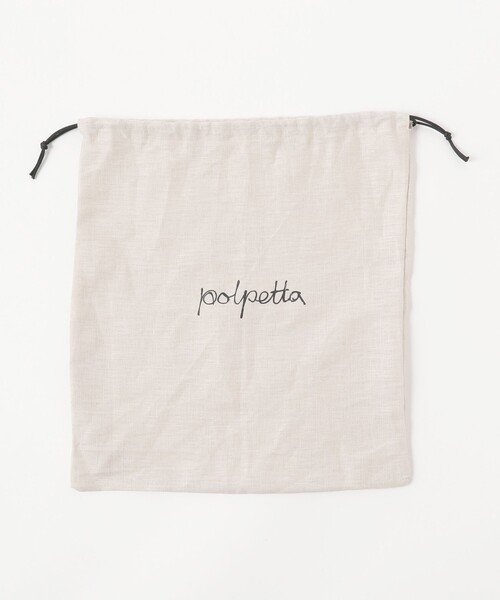 BRILLA per il gusto（ブリッラペルイルグースト）の「POLPETTA × Brilla per il gusto / 別注 シュリンクレザー 巾着バッグ（ハンドバッグ・メンズ・グレー系その他/ブラック・ONE SIZE）」の10枚目の写真