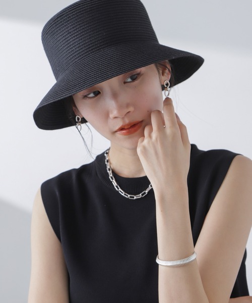 NANO universe（ナノユニバース）の「ウォッシャブルブレードバケットハット（ハット・レディース・キャメル/ブラック/ライトベージュ・FREE）」の2枚目の写真