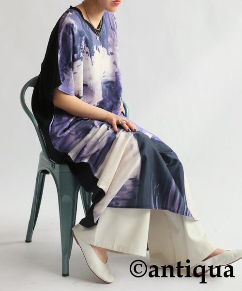 andrea&co 水彩柄ワンピース 楽天市場】【スーパーセール目玉商品】 35％OFF！ ワンピース